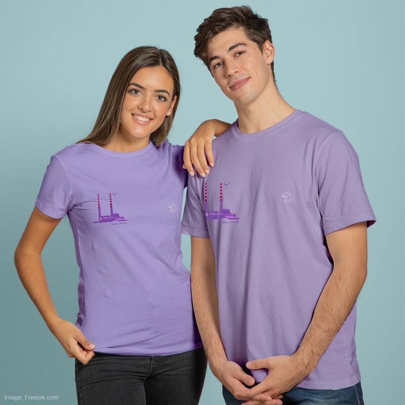 Green Island Unisex Lilac GI Poolbeg T-shirt