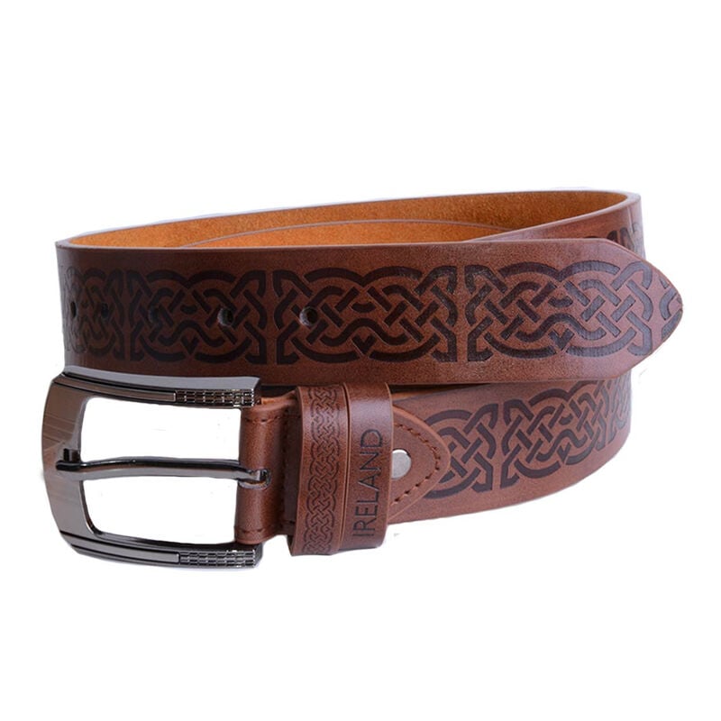 Brown Belt With Celtic Symbols