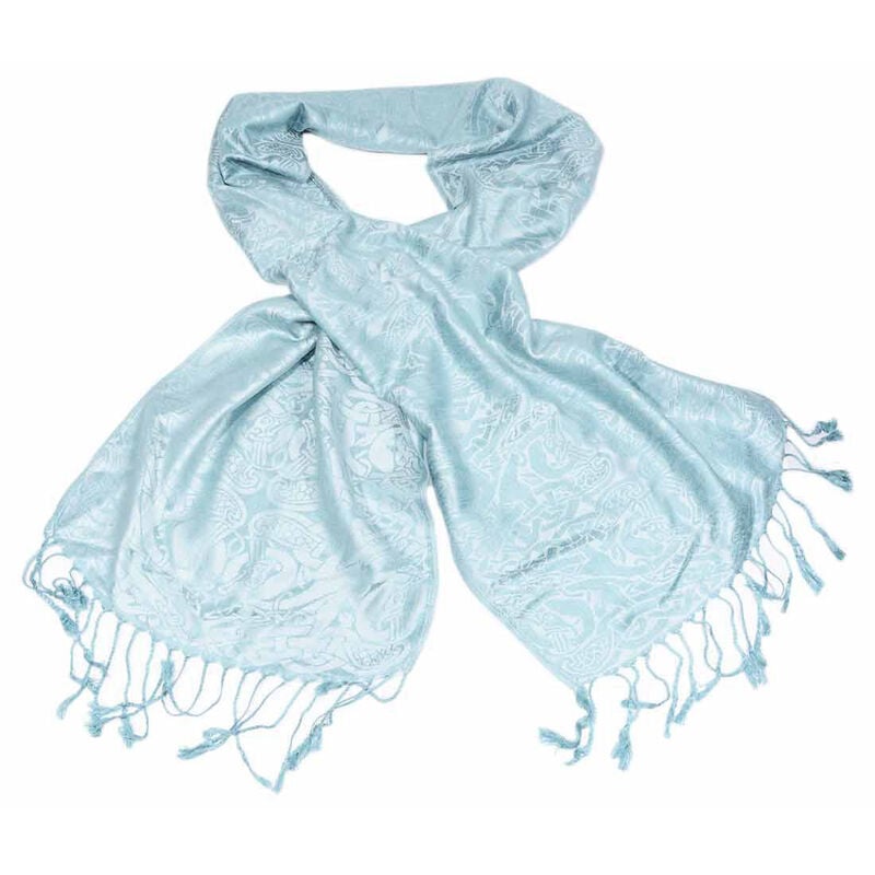 Ladies Blue Shades Inishtrahull Irish Pashmina Scarf  Island Range