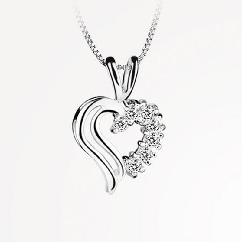 Newbridge Silverware Double Heart Pendant Clear