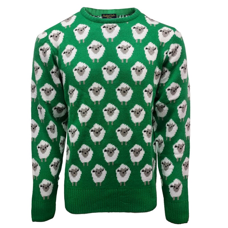 All Over Sheep Knit Jumper- Green
