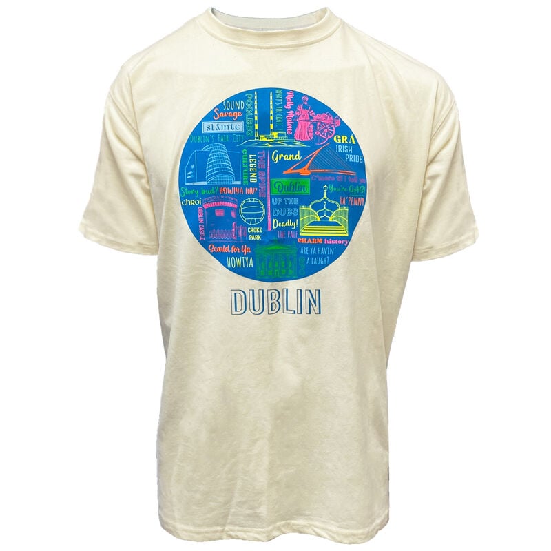 Dublin Landmarks and Irish Sayings Unisex T-Shirt