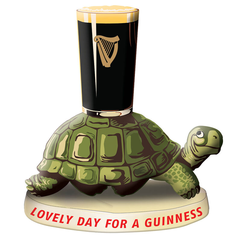 Official Guinness Resin Figurine With Tortoise And Pint Design