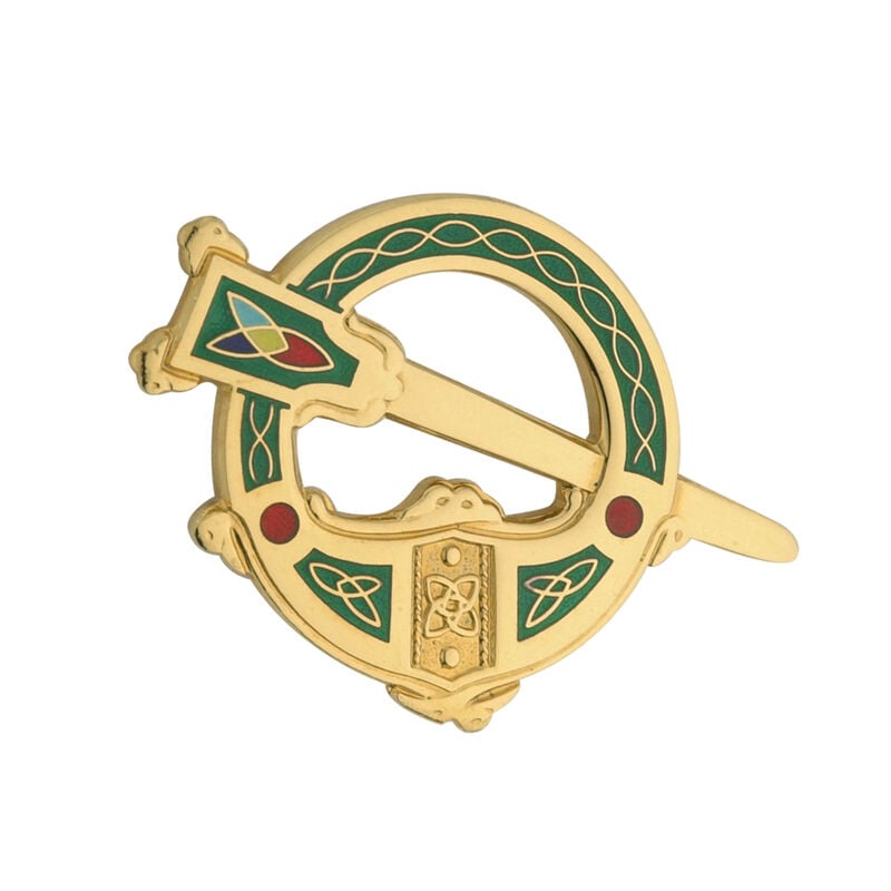 Gold Plated Full Circle Tara Brooch