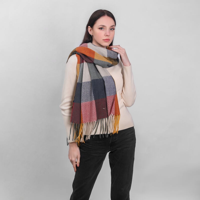 Celtic Ore Patchwork Frailed End Scarf