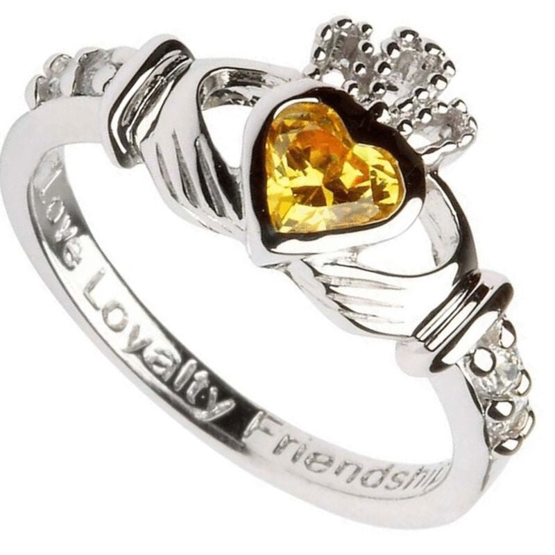 Shanore Claddagh September Sapphire Birthstone Ring