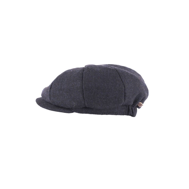 Kids Heritage Traditions Tweed Herringbone Newsboy Cap, Navy Colour