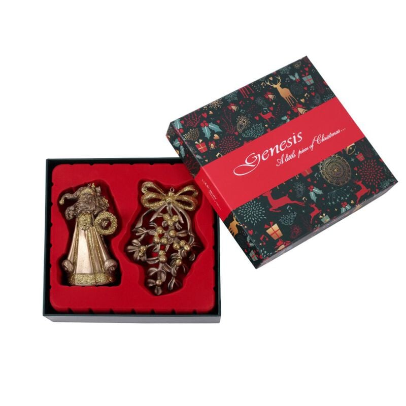 Genesis Santa & Mistletoe Christmas Tree Ornament Set