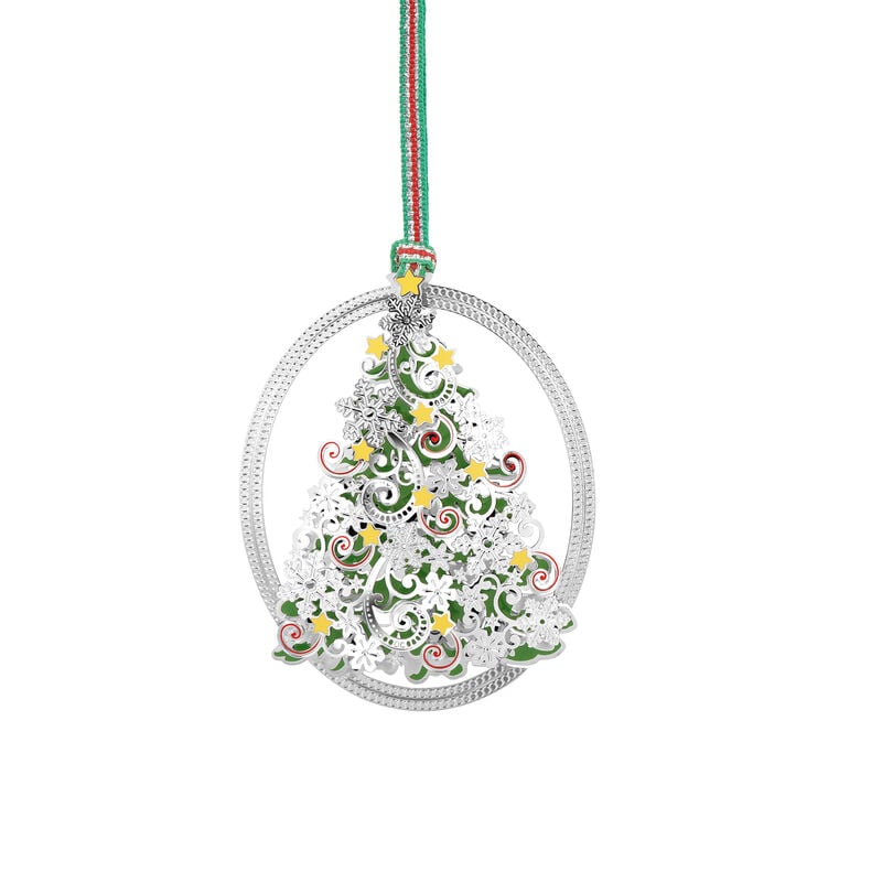 Newbridge Silverware Oval Christmas Tree Decoration