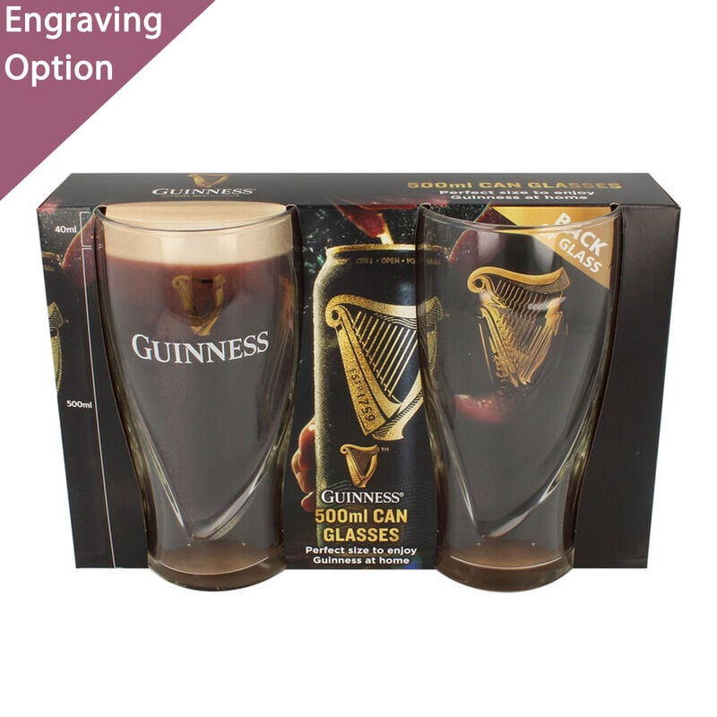Guinness 500ml Can Glasses 2 Pack