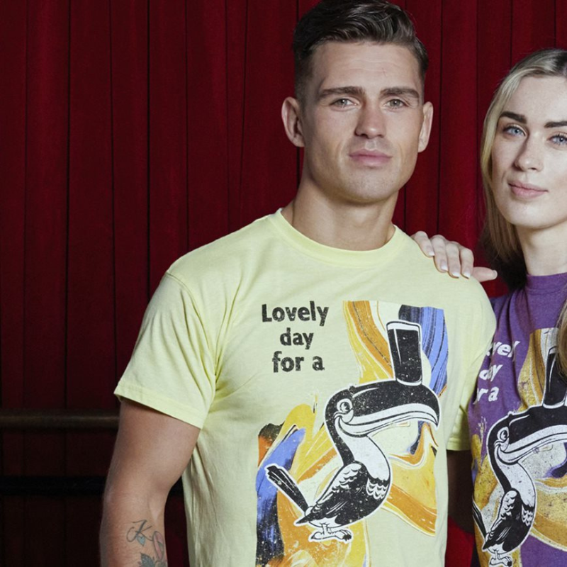 Guinness 'Lovely Day For A Guinness' Flying Toucan Yellow T-Shirt