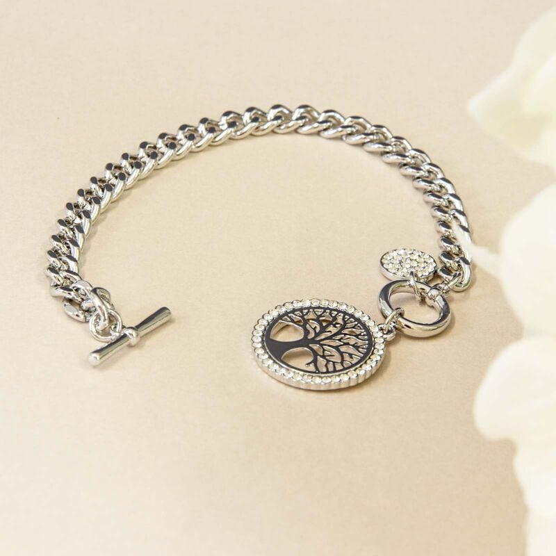 Newgrange Living Silver Tree of Life Toggle Bracelet