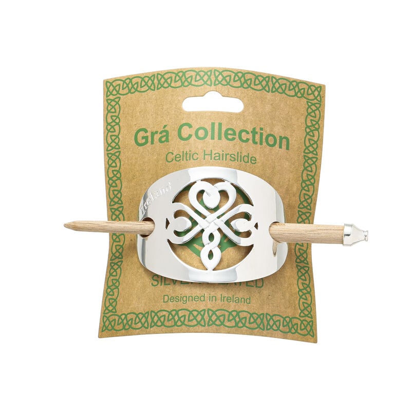 Gr&aacute; Collection Shamrock Celtic Hairslide