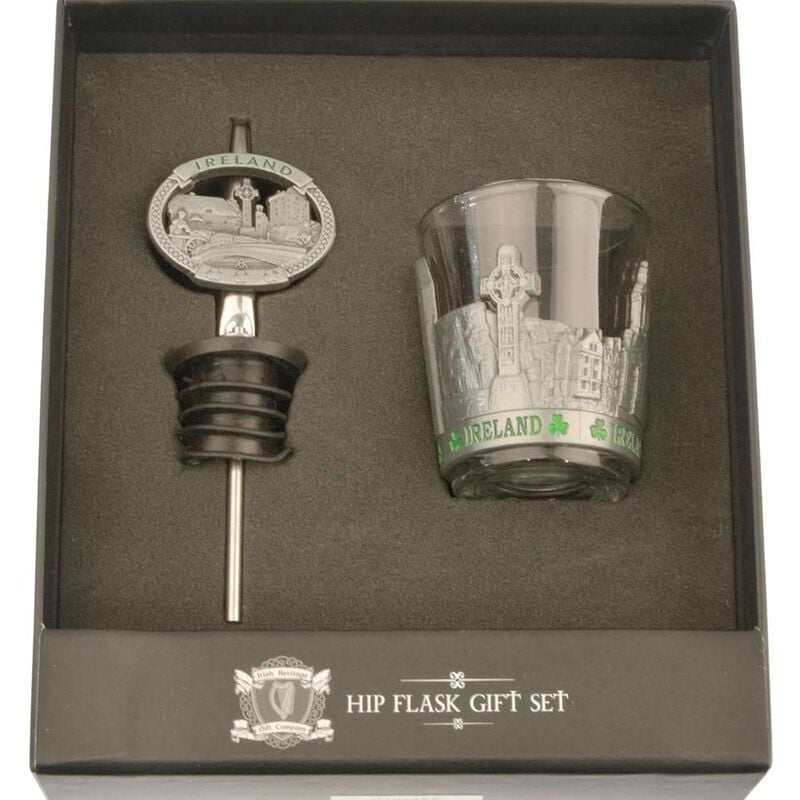 Irish Whiskey Pourer & Shot Glass Gift Set