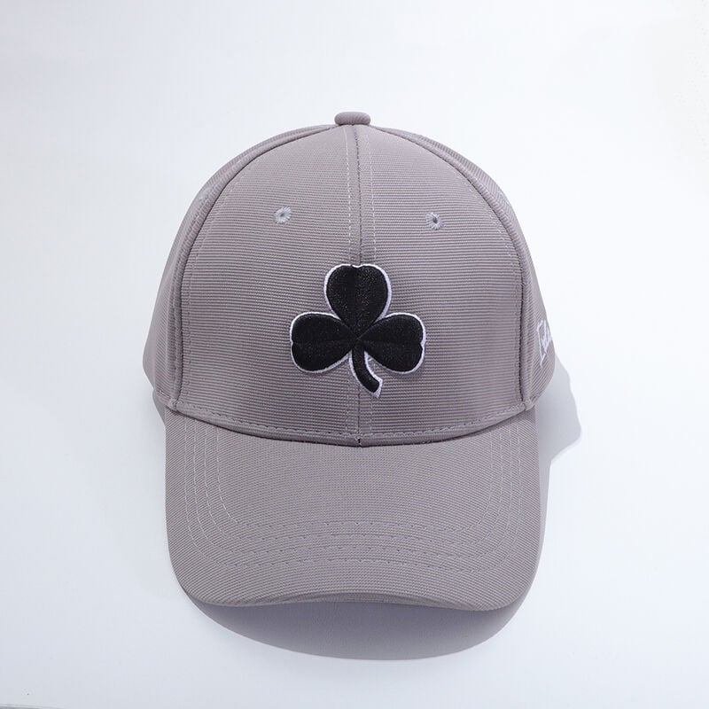 Boru Originals Grey Unisex Baseball Cap With Black Shamrock