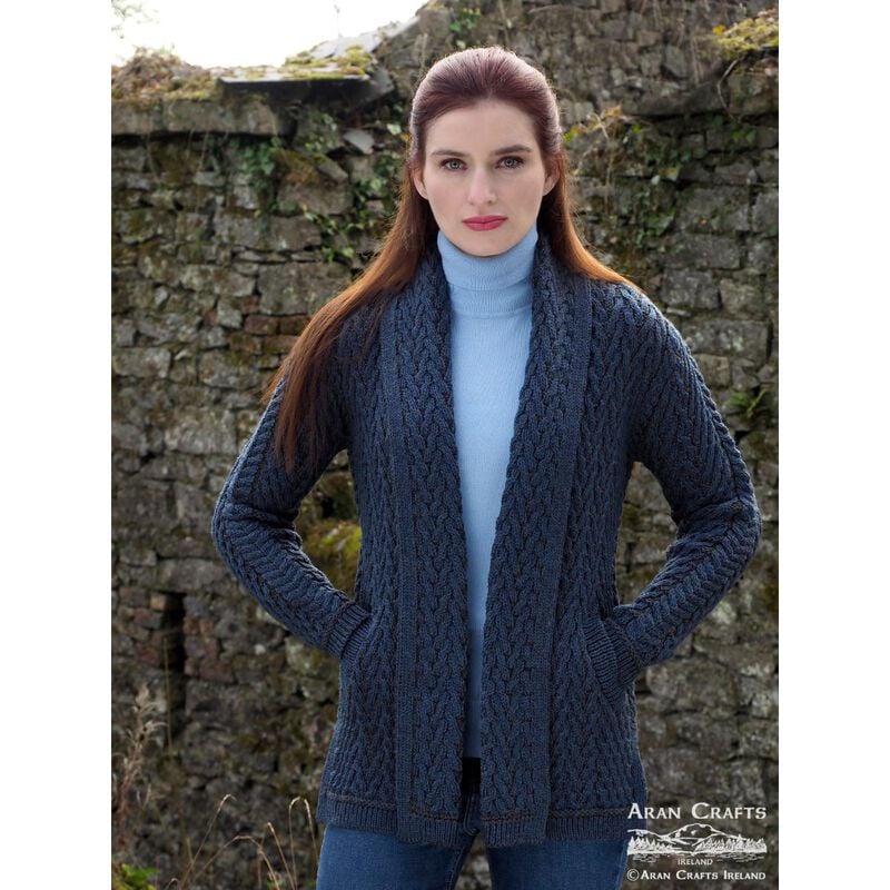 Aran Crafts Ladies Herringbone Cardigan