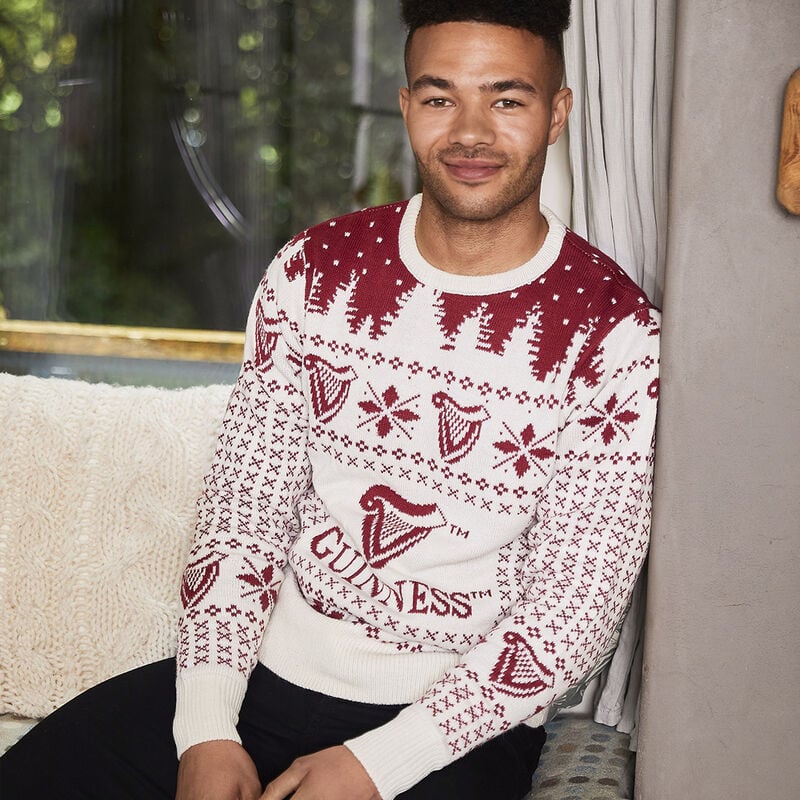 Guinness Christmas Snowflake Harp Jumper