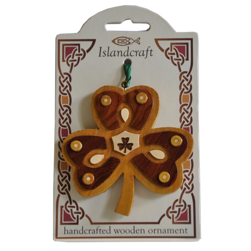 Irish Wooden Shamrock Hanging Decoration