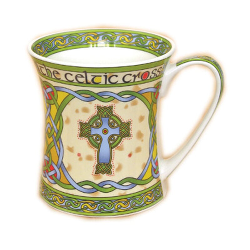 Irish Weave Bone China Mug Collection With High Cross Print