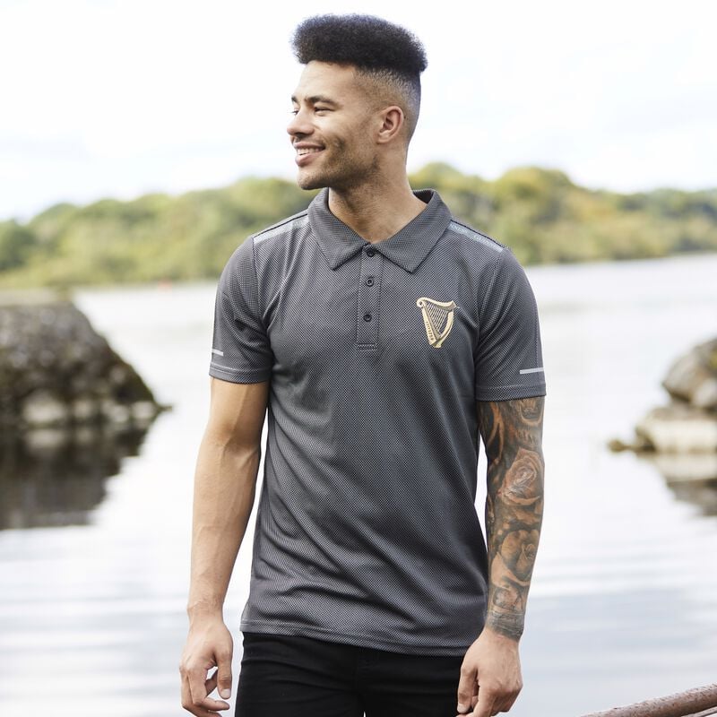 Guinness Grey Polo T-Shirt