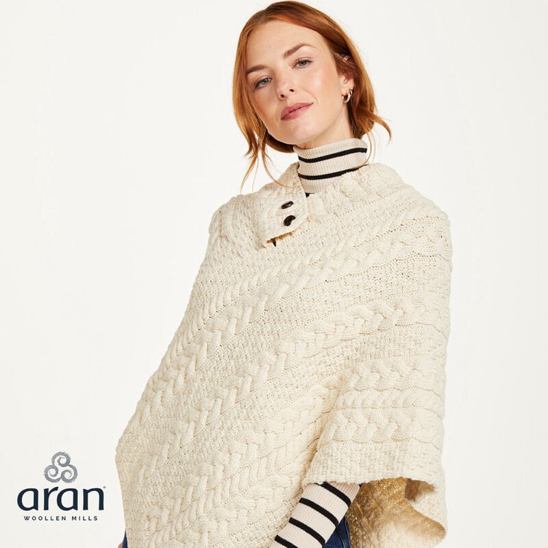 Ladies Poncho Natural