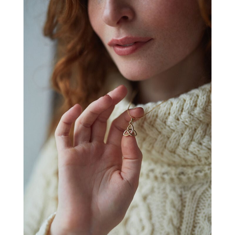 Gold Plated Trinity Knot Designed Pendant