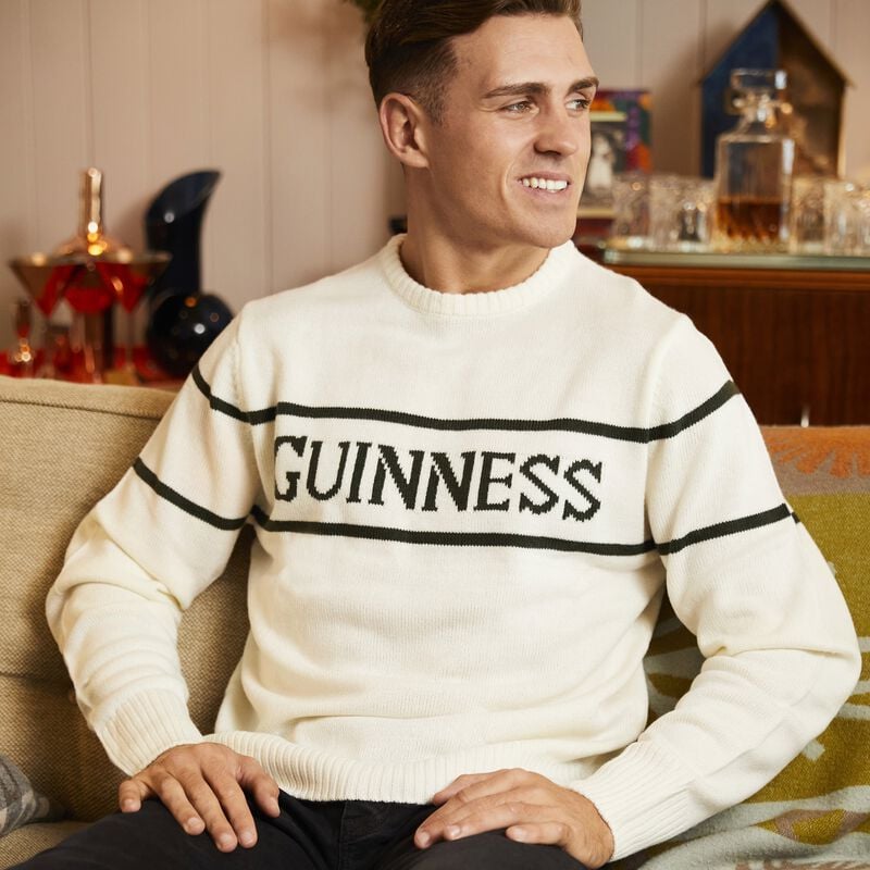 Official Guinness Unisex Colour Knit Jumper- Cream