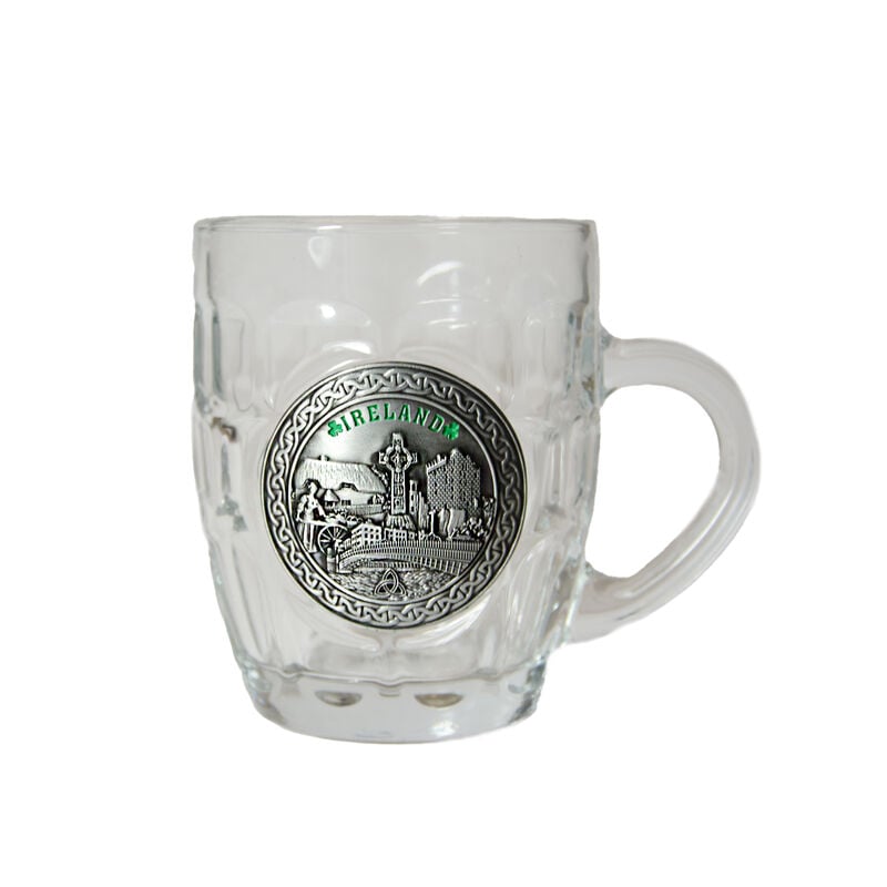 Dimple Tankard With Ireland Designed Pewter Badge