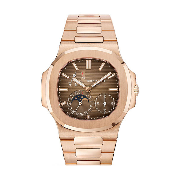 Patek Philippe Nautilus Moon Phase Rose Gold Watch 5712/1R-001
