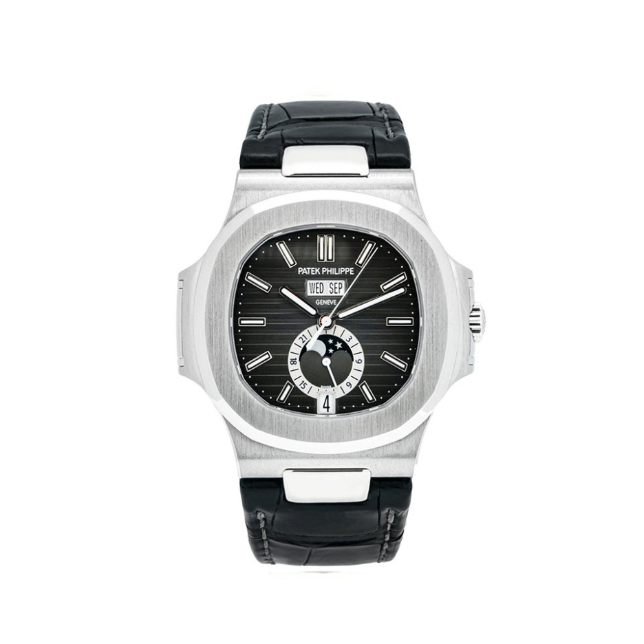 Patek Philippe Nautilus, 40.5mm, Stainless Steel, Black Dial, 5726A-001