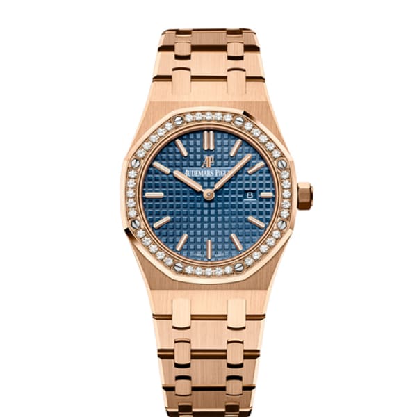 Audemars Piguet Royal Oak Quartz Blue dial, 33mm, 18k Rose gold, 67651OR.ZZ.1261OR.02