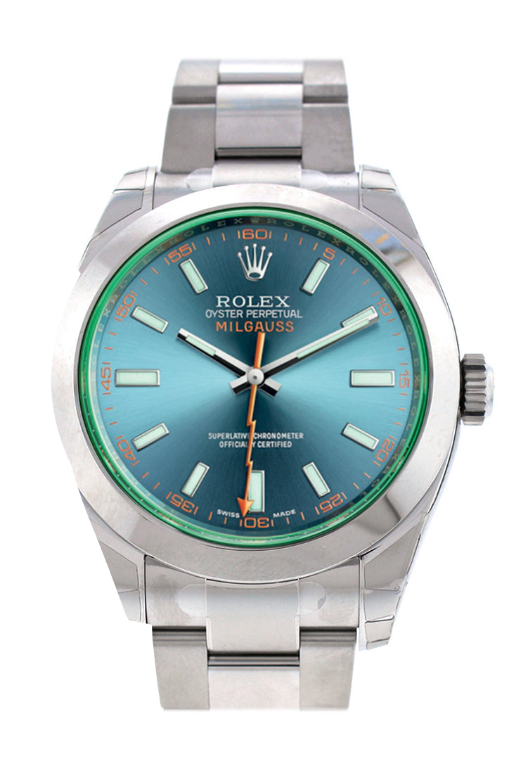 Rolex Oyster Perpetual  Milgauss Blue Dial Stainless Steel Men's Watch 116400GV