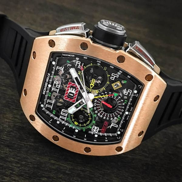 RICHARD MILLE RM 11-02 Automatic Flyback Chronograph Dual Time Zone Rose Gold