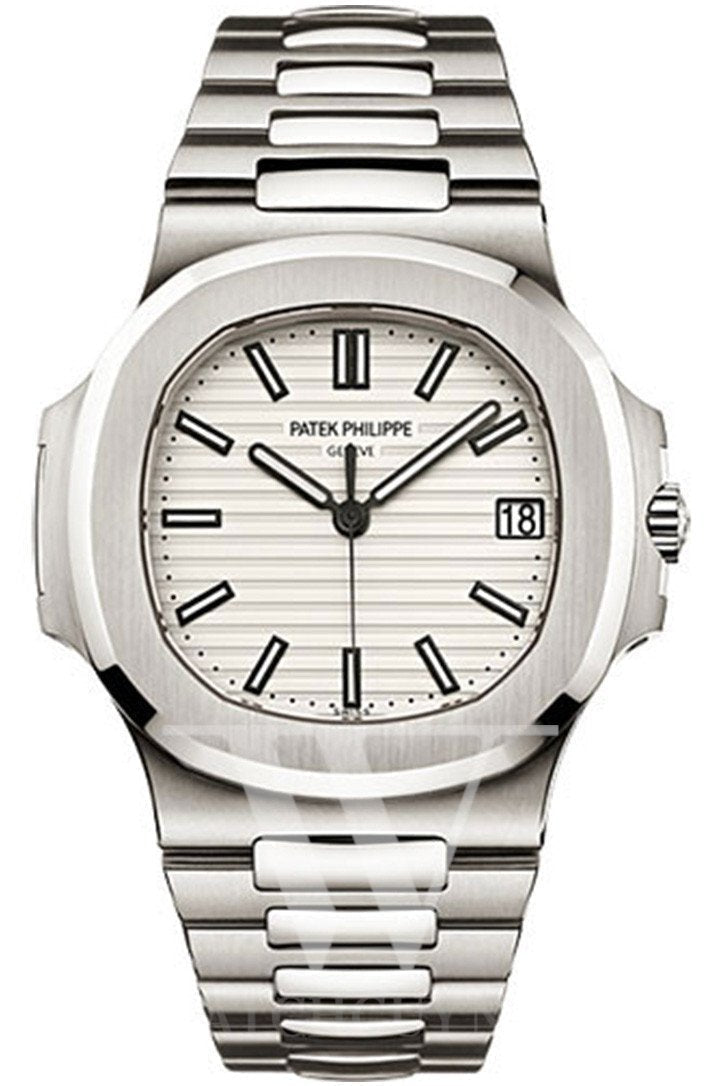 Patek Philippe Nautilus Gold White Dial Mens Watch 5711/1A-011
