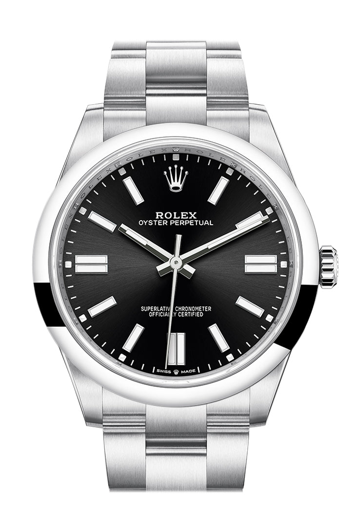 Oyster Perpetual 41 Black Dial Oyster Bracelet Watch 124300