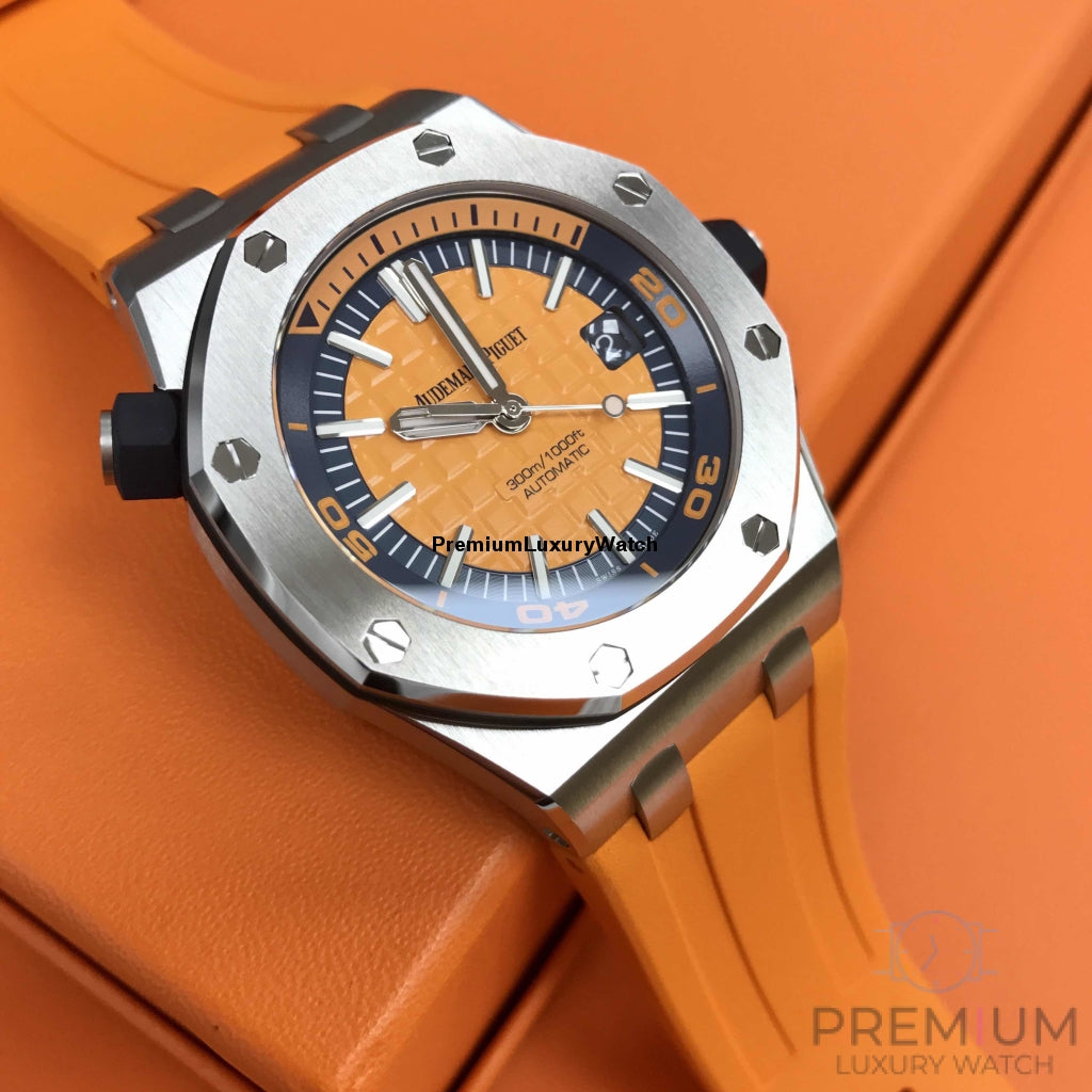 Audemars Piguet Royal Oak Offshore Diver Chronograph Watch-Orange Dial 42mm
