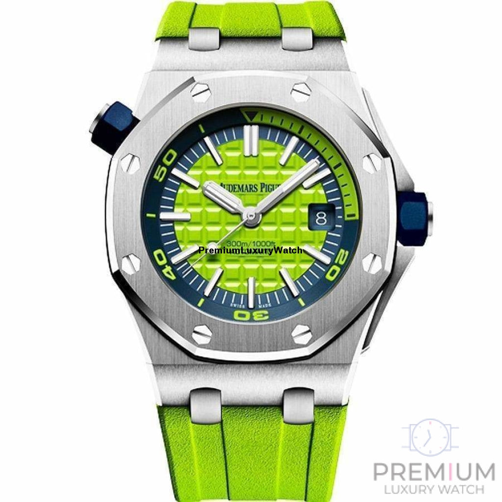 Audemars Piguet Royal Oak Offshore Diver Chronograph Watch-Green Dial 42mm