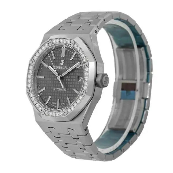 Audemars Piguet Royal Oak 37mm Grey Ruthenium-Toned Dial Stainless Steel Watch Self winding