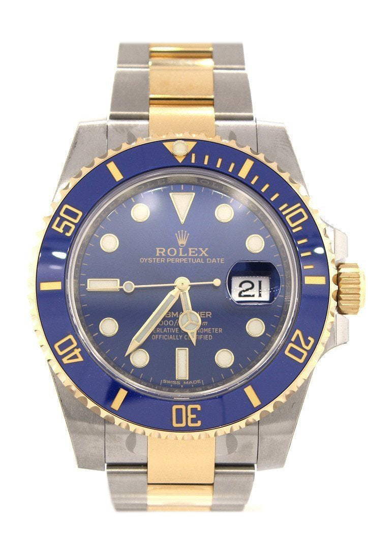 Rolex Submariner Date 40 Blue Dial Gold and Steel Watch 116613LB 116613