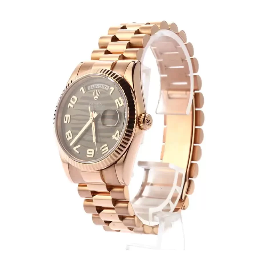Rolex Day-Date II 218235-0035 Rose Gold Wave Dial Replica