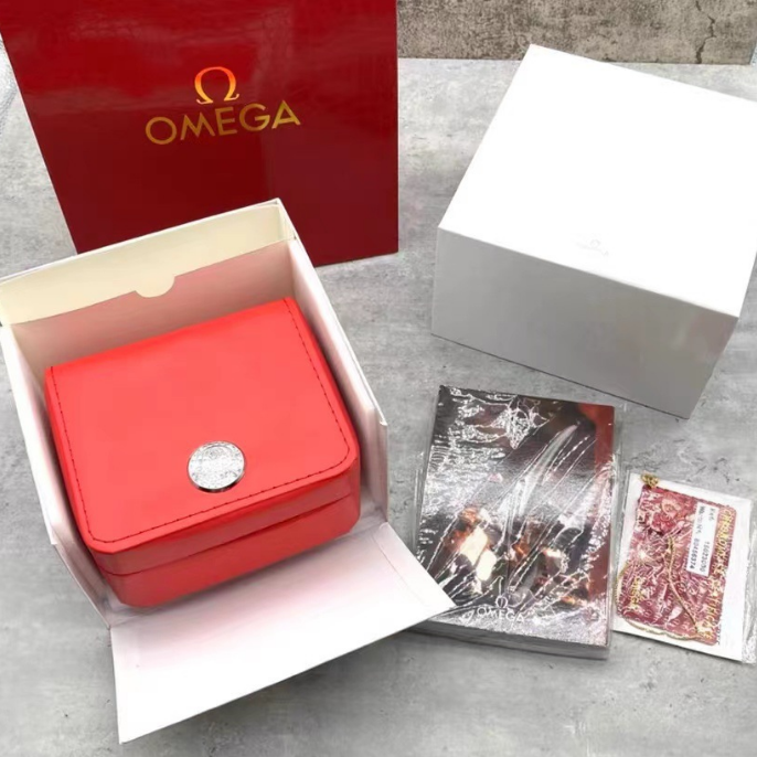 Original authentic Omega box Gift Case Booklet Card Tag