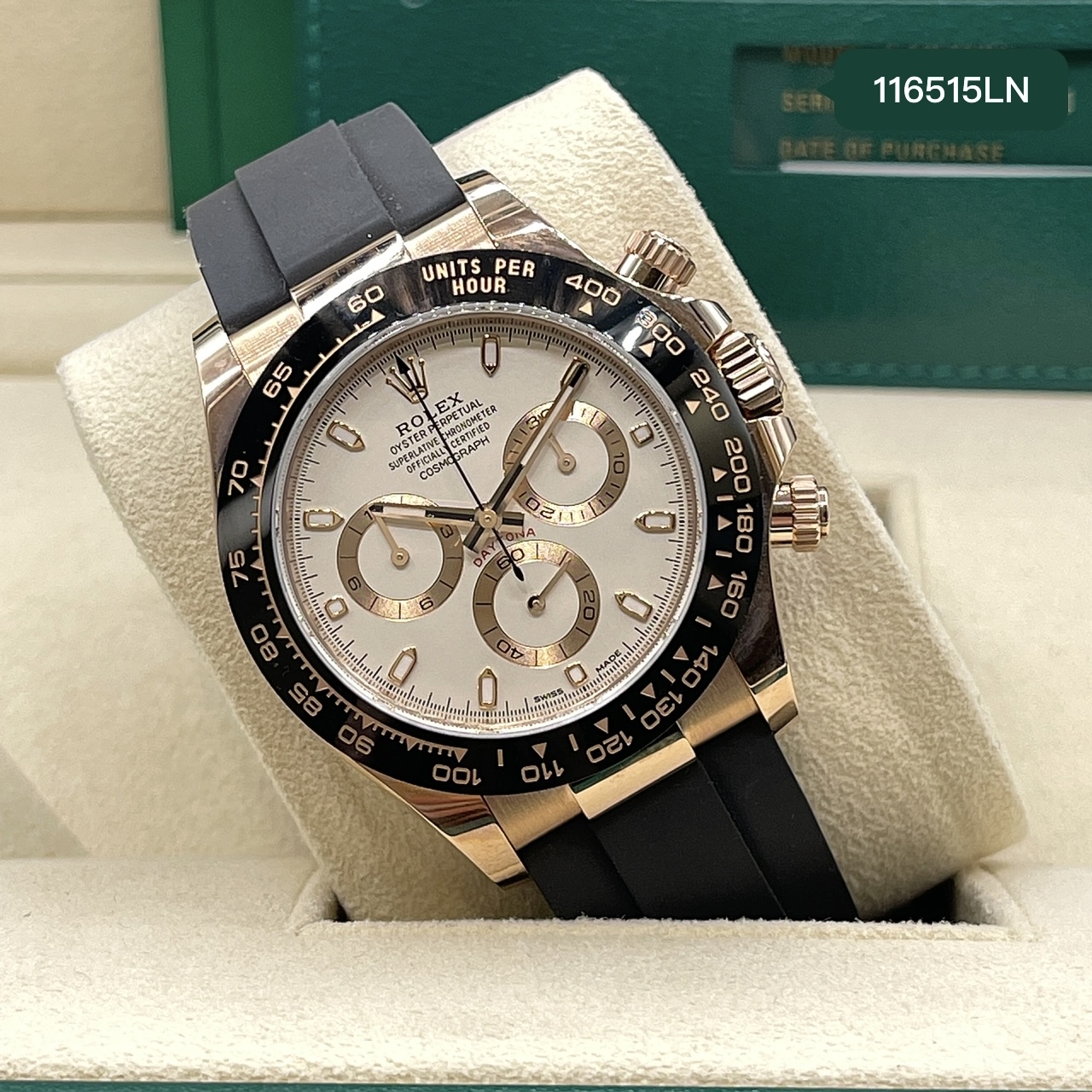 Rolex Daytona Rose Gold Replica White Dial
