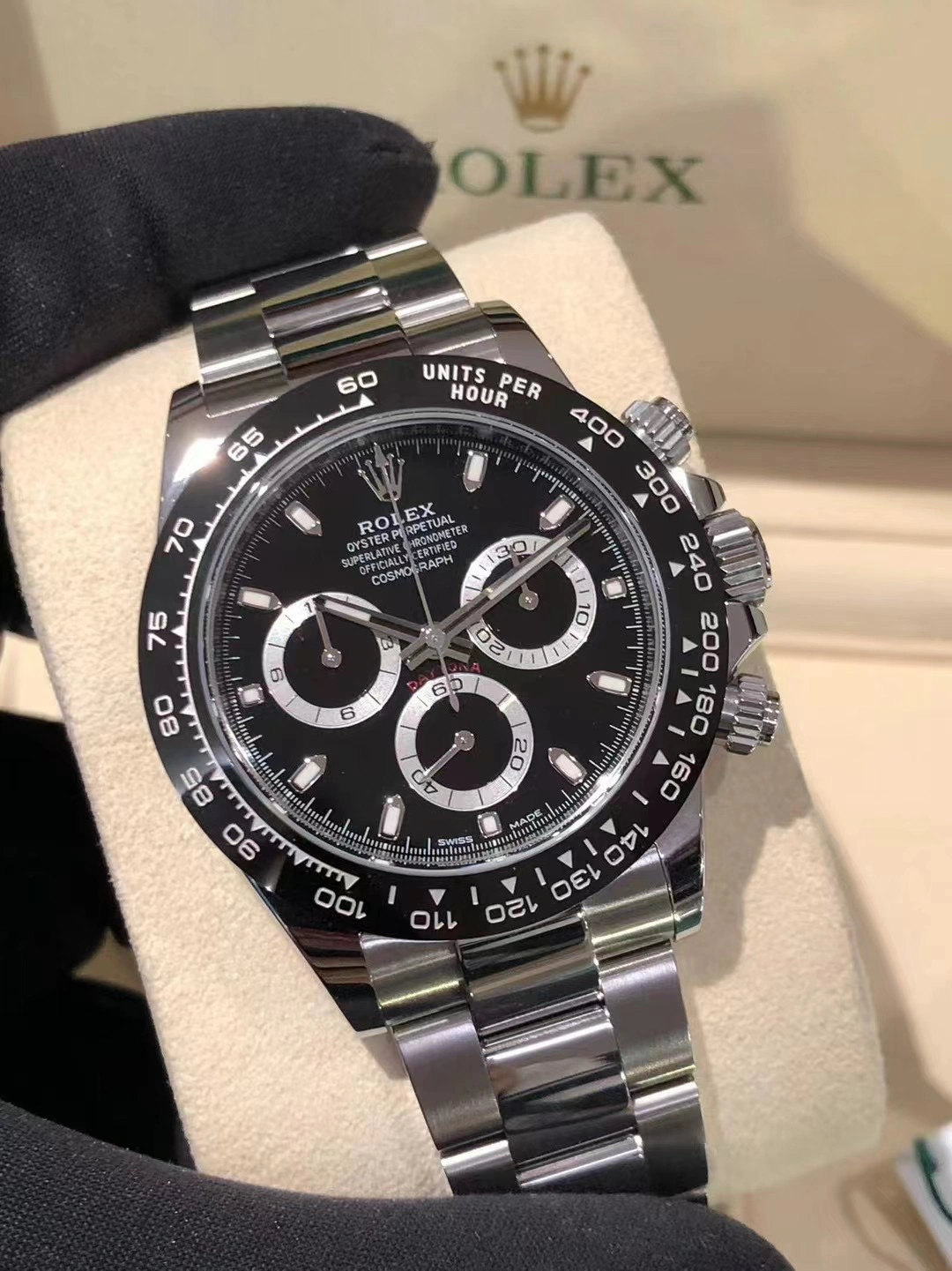 Rolex Daytona 40 Black Dial Stainless Steel Oyster Men's Watch 116500LN 116500