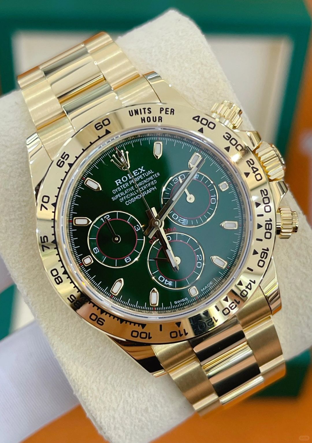 Rolex Daytona Yellow Gold Green Dial 116508