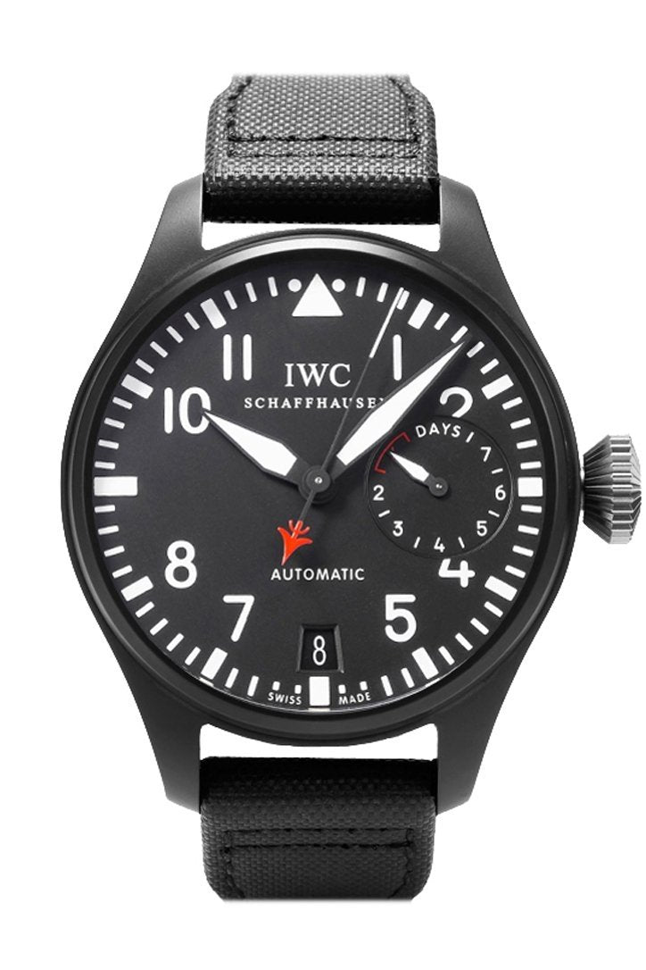 IWC Big Pilot Top Gun Black Dial Automatic Power Reserve 44mm Men's Watch IW501901