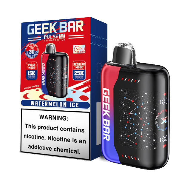 Watermelon Ice Geek Bar Pulse X Patriot Edition 25000 Puffs Disposable| - NICEPRO.US