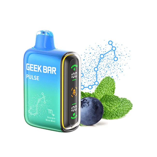 Scorpio Blue Mint Flavors Zodiac Edition Geek Bar Pulse Disposable Vape - NICEPRO.US