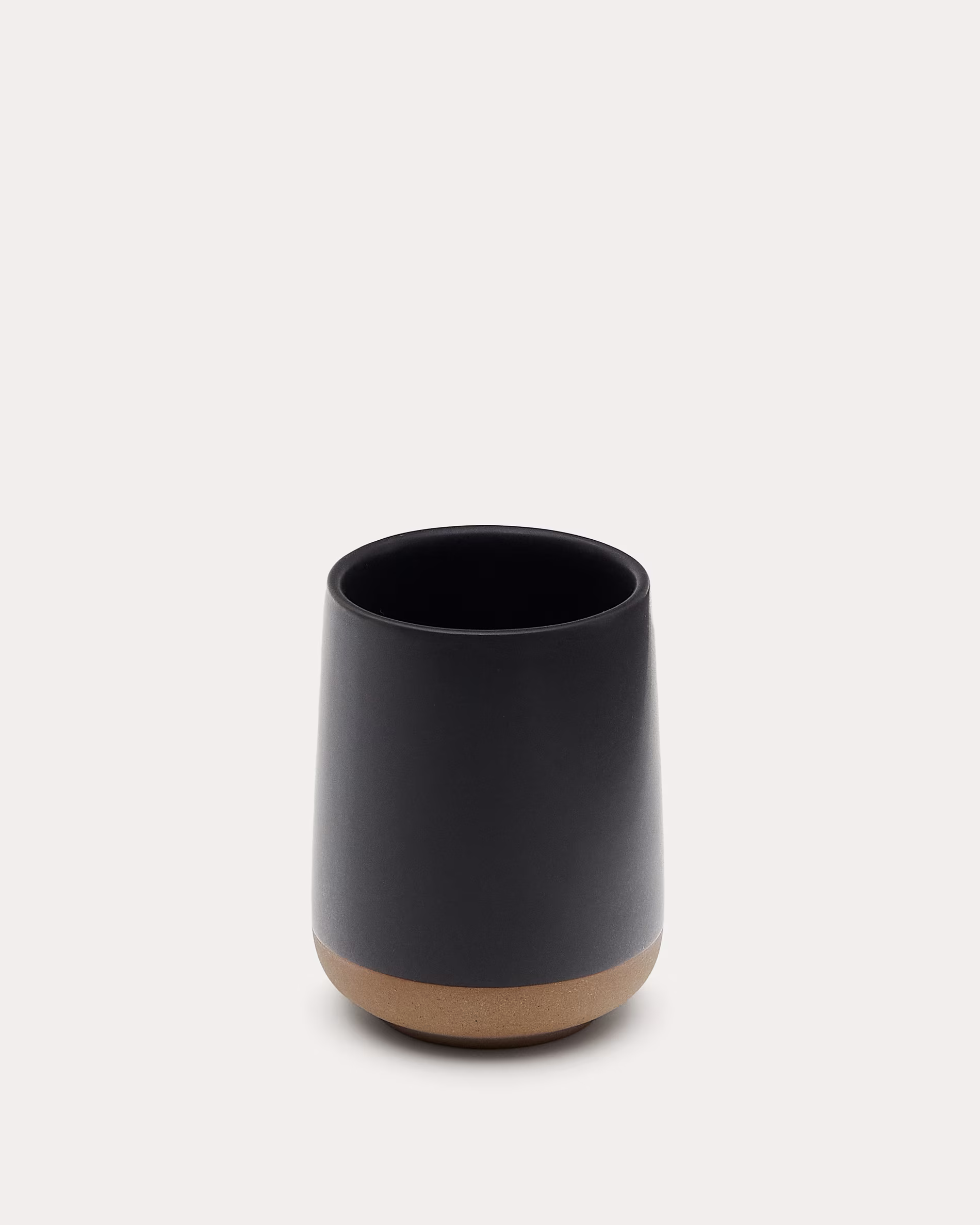 Portacepillos Silma de gres marrón y gris