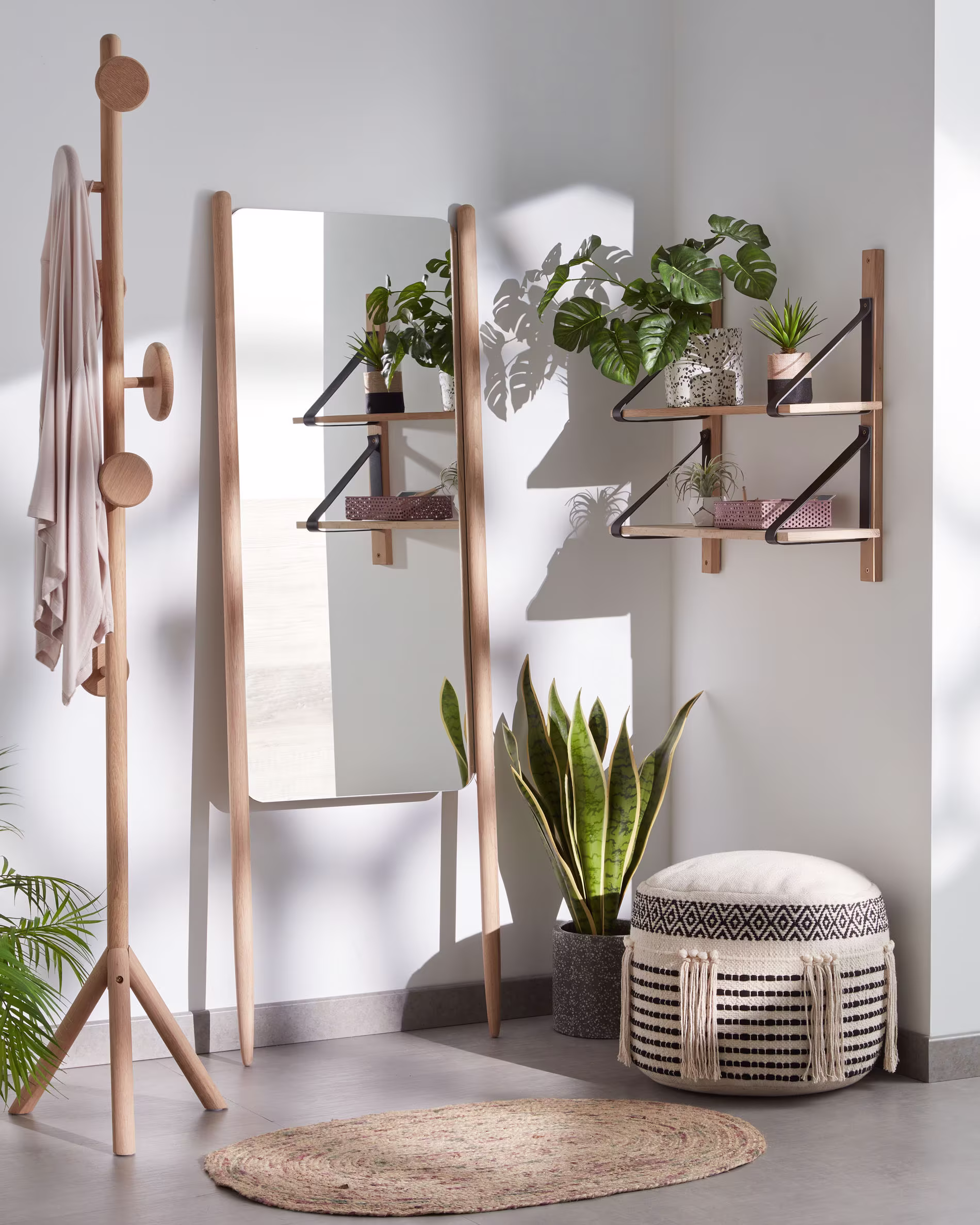 Espejo Natane madera abedul 54 x 160 cm