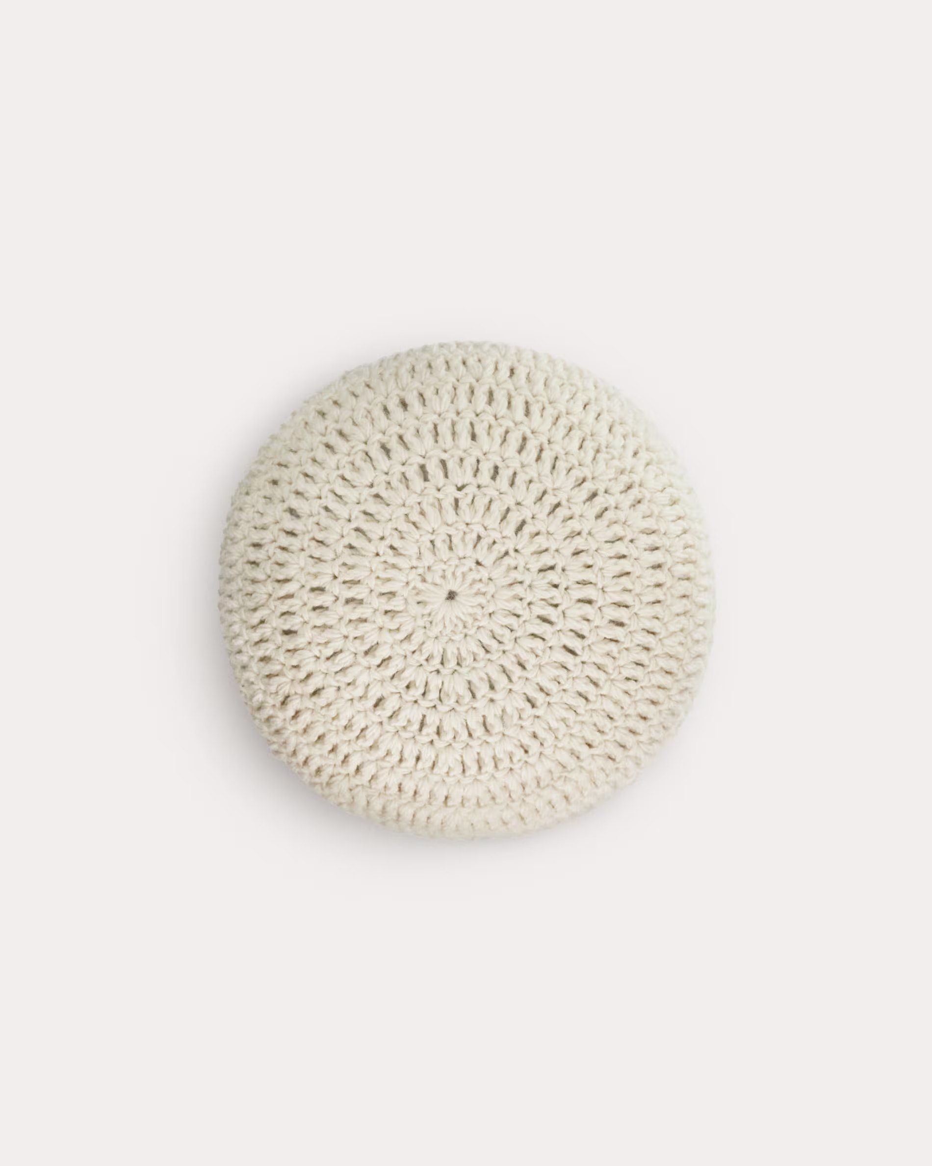 Cojín redondo Magnolia 100% lana blanco Ø 45 cm